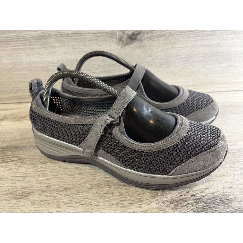 SKECHERS Relaxed Fit Memory Foam Gray‎ Closed Toe SANDALS 49040 Women's 9.5